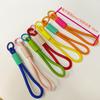 Llavero de cordón para teléfono móvil a juego de colores simple corto universal creativo adornos tejidos a mano cuerda anti-pérdida para altavoz de hervidor