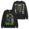 Camiseta de Manga Corta Estampada 2 PAC TUPAC Hip Hop Americano Transfronterizo Lavada Manga Larga Suelta Sudadera con Capucha para Hombre Venta al por Mayor