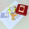 Ouro Puro 999 Masculino e Feminino Estiloso Criativo Tendência Joia Pingente Fofo e Requintado Presente para Amigos Atacado