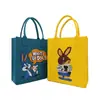 Bolsa Portátil Estampada de Moda Bolso de Mano de Color Sólido Bolsa de Fieltro de Dibujos Animados Bolsa de Regalo Bolsa de Compras