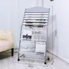 Clip para periódico estante para libros y periódicos pequeño revista promocional estante de piso almacenamiento estante simple oficina estante para periódicos