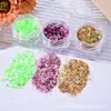 Yunmoonaidiy Hecho a Mano Material de Cáñamo Pegamento de Cristal Polvo Fino Brillo Mezclado Brillo Láser Brillo Hexagonal