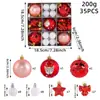Caja de Regalo de Juego de Bolas de Navidad Nuevas Transfronterizas Plástico de Forma Especial Pintado Creativo Bola Colgante Galvanizada Decoración de Árbol de Navidad Colgante