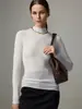 Suéter de punto de lana de manga larga, cuello semi-alto, lavable a máquina, sin costuras, tejido fino de calibre 18, nueva colección otoño 2026, 9756, de Si Yuan