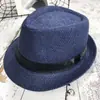 Estilo Nuevo Primavera y Verano Moda Masculina Sombrero de Gama Alta Estilo Británico con Ala Enrollada, Sombrero Jazz, Sombrero de Sol Casual