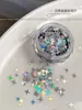 Cor cinco pontas estrela nail art lantejoulas joias Estrela explosiva da internet Dopamina estrelas Xadrez retrô material de decoração para nail art