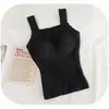 Novo Colete Térmico Longo de Cashmere para Outono e Inverno com Bojo, Bojo Removível, Peça Externa e Roupa Íntima Térmica Interna para Mulheres