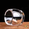 [Juego de 6] Vasos Transparentes Resistentes al Calor, Vasos de Vidrio Gruesos de Estilo Chino de Moda para el Hogar, Conservación de la Salud, Vasos para Vino, Vasos para Té