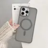 Funda magnética para teléfono Apple 16 Pro con sensación de piel 2 en 1 2.0 Gruesa 16E Semi-transparente esmerilada Anticaídas