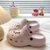 Zapatos de Madera DIY de Mariposa Perlada, Suaves y Dulces, Superventas de Verano, Cómodos para el Trayecto Diario, Uso al Aire Libre, Pantuflas Cerradas de EVA