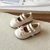 Novos Sapatos Mary Jane de Couro para Meninas Primavera/Verão Estilo Primavera/Outono Laço Solado Macio Sapatos de Princesa Sapatos para Bebê Engatinhar