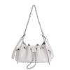 Bolsa de Ombro Retro com Corrente de Diamantes para Mulheres Verão 2025 Estilo Francês Fashionável com Cordão Bolsa de Ombro Transversal para o Dia a Dia
