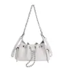 Bolso de Hombro Retro Casual Piel de Cera de Abeja 2025 Estilo Nuevo para Mujer Estilo Coreano Estilo Ins Bolso Cruzado de Hombro Tipo Cubeta