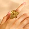 Anillo de acero de titanio con textura suave, estilo retro, de moda transfronteriza francesa, resistente a la decoloración, para niñas, con hardware para el dedo, anillo de cola