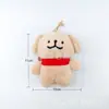 Bichinho de pelúcia fofo, pingente de gato redondo e cachorro de linha, decoração de flor DIY, brinquedo de pelúcia para máquinas de garra, atacado