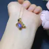 Anillo con colgante y pendientes de plata de ley con incrustaciones de piedra lunar natural estilo cangrejito súper lindos piedra desnuda 6*8mm4*6mm