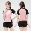 Nuevo Traje de Baño Deportivo Casual Conservador de Dos Piezas para Estudiantes, que Oculta el Vientre y Adelgaza
