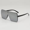 Gafas de Sol Europeas y Americanas de Montura Oversize Negras Sin Marco de Una Pieza Parasol Popular en Internet Gafas de Estilo Callejero Gafas de Sol de Moda para Mujer