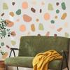 Adesivos de parede para quarto infantil com blocos de cores irregulares, adesivos decorativos autoadesivos para sala de estar e quarto