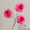 Buquê de 3 peças de rosa bolha artificial para decoração de cena de casamento, materiais DIY, flores artificiais para arranjos decorativos, atacado