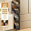 Estantería de almacenamiento con carrito pequeño al por mayor, organizador simple para huecos de baño, estantería de almacenamiento móvil de varias capas para snacks