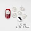 Taladro para uñas japonés plano de diamante de vidrio con forma ovalada, taladro para uñas de alto radián, decoraciones para uñas, joyería de aleación