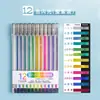 Caneta Gel com Glitter que Muda de Cor Marca-Texto Estilo Ins de Alto Valor Caneta Especial para Graffiti para Alunos do Ensino Fundamental e Médio Colorida Vibrante