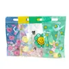 Bolsa Portátil Autoclose com Zíper Desenho Animado Fofo, Transparente para Doces, Lanches, Acessórios, Material de Papelaria, Pingente, Brinquedo, Embalagem para Miniaturas