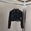 Camisa de Encaje Patchwork con Diseño de Nicho, Cuello Camisero, Estilo Corto Fruncido, Versátil de Manga Larga Ajustada, Primavera/Verano 2026
