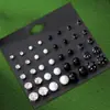 Pendientes de Zirconia y Perla Transfronterizos Europeos y Americanos Combinación de 12 Pares Traje de Pendientes Asequibles Moda Simple Pendientes Unisex