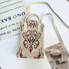 Bolsa de Pano com Padrão Ediris Estilo Étnico de Xinjiang Bolsa de Mão Bolsa de Tricô para Carregar na Mão Bolsa Transversal Souvenir Cultural e Criativo