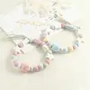 Pulsera de Joyería Kt Cat Dulce Macaron Diseño de Nicho Pulsera de Pareja Regalo para Mejor Amigo Pulsera Versátil de Cerámica