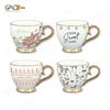 Lujo Ligero Creativo Mango Chapado en Oro Borde Dorado Cerámica Taza para Cavar Esquinas Moda Taza de Café para Pareja LOGOTIPO Personalizable