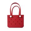 Bolsa de playa de Eva con agujeros, grande, para viaje, con cesta para verduras moldeada por inyección, impresa.