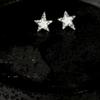 Pendientes asimétricos con forma de estrella y diamantes de imitación, nuevos pendientes con explosiones, elegantes y de alta gama para mujer.