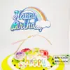 Nuevo Pastel Arcoíris Tarjeta Enchufable Enchufable Enchufable Decoración Decorativa Fiesta de Cumpleaños Suministros Decorativos Tarjeta Enchufable Nube Amor