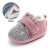 Zapatos para Bebé de 0-1 Año Primavera y Otoño Zapatos de Algodón para Recién Nacidos Suela Suave Zapatos para Niños Pequeños Invierno Terciopelo 2251