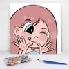 20*20 Pintura al Óleo Digital de Dibujos Animados de Anime Pintura Decorativa DIY para Colorear Hecha a Mano para Niños Stock Listo Pintura al Óleo Digital al por Mayor