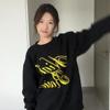 Top sin capucha Ropa Diseño de impresión con sentido avanzado Sentido sexy Universitario Nicho Características Graffiti Sudadera de cuello redondo Moda para mujer