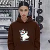 Sudadera con Capucha Estampado de Gato Transfronterizo Comercio Exterior Amazon Temuwish Mayoreo