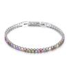 Marca de moda Pulsera super flash de moda europea y americana acero inoxidable con incrustaciones de circonita pulsera diamante rectangular pulsera simple elegante