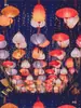 Decoração de Exterior, Pontos Populares para Fotos, Festival Gastronômico, Brilho de Diamante, Tendência Nacional, Tecido de Seda Vietnamita, Lanternas da Cidade Sem Parar