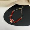 Ano do Coelho Nova Pulseira Festiva Vermelha Doce Francês Personalidade Elegante Pulseira Frisada Vermelha Jóias Coelho