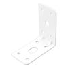 Código de esquina en forma de L de pintura blanca horneada, mesa y silla de madera, conector fijo para armario, código de ángulo recto de 90 grados, bandeja laminada en forma de L al por mayor