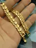 Pulsera de Hebilla Dorada Arena Vietnamita de un Solo Color por Dentro y por Fuera para Hombres y Mujeres Hebilla de Reloj que No se Desvanece Cadena de Tanque con Forma de Corazón Latón Chapado con Oro Real