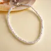 Collar de Perlas Artificiales Cuadradas Corazón Flor Geométrica con Cuentas Estilo Retro Europeo y Americano Cadena para Clavícula de Moda Transfronteriza para Mujeres