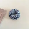 Scrunchie de Cetim Perolado de Alta Qualidade com Strass e Pregas, Acessório de Laço de Cabelo Simples, Gentil e Fashion