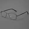 Armazón para Gafas de Hombre de Negocios W7027F Aleación Ultra Ligera de Alta Calidad Armazón para Gafas de Miopía Marco Cuadrado Plateado Danyang Gafas al por Mayor