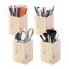 Porta Lápices de Madera Madera Maciza Porta Lápices Blanco Caja de Madera para Pintar DIY Suministros para Oficina en Casa Estudiante Porta Lápices Caja de Almacenamiento