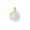 Luz de luxo vintage tailandês prata antiga moeda S925 prata esterlina dupla face rotativa pingente feminina personalizado moda high-end sentido joias